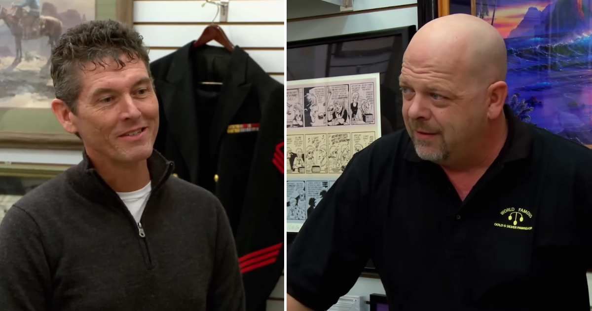 Screenshots showing the guest (L) and Rick Harisson on "Pawn Stars." (Image credit: YouTube | Pawn Stars)
