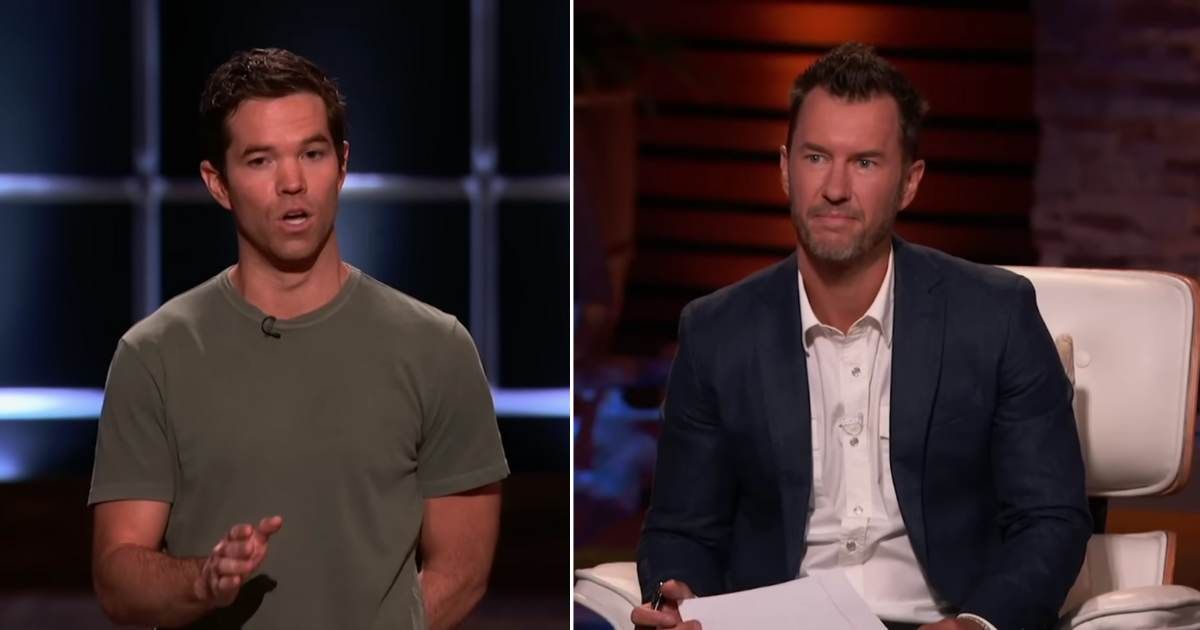 Screenshots showing the entrepreneur (L) and Blake Mycoskie on "Shark Tank" (Cover image source: YouTube | Sony Pictures Television)