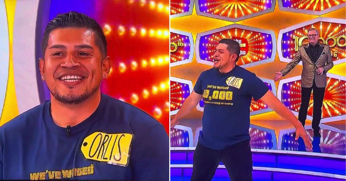 Screenshot showing the contestant and Drew Carey on "The Price is Right" (Cover image source: YouTube | Triniswagg92 Beastmode)