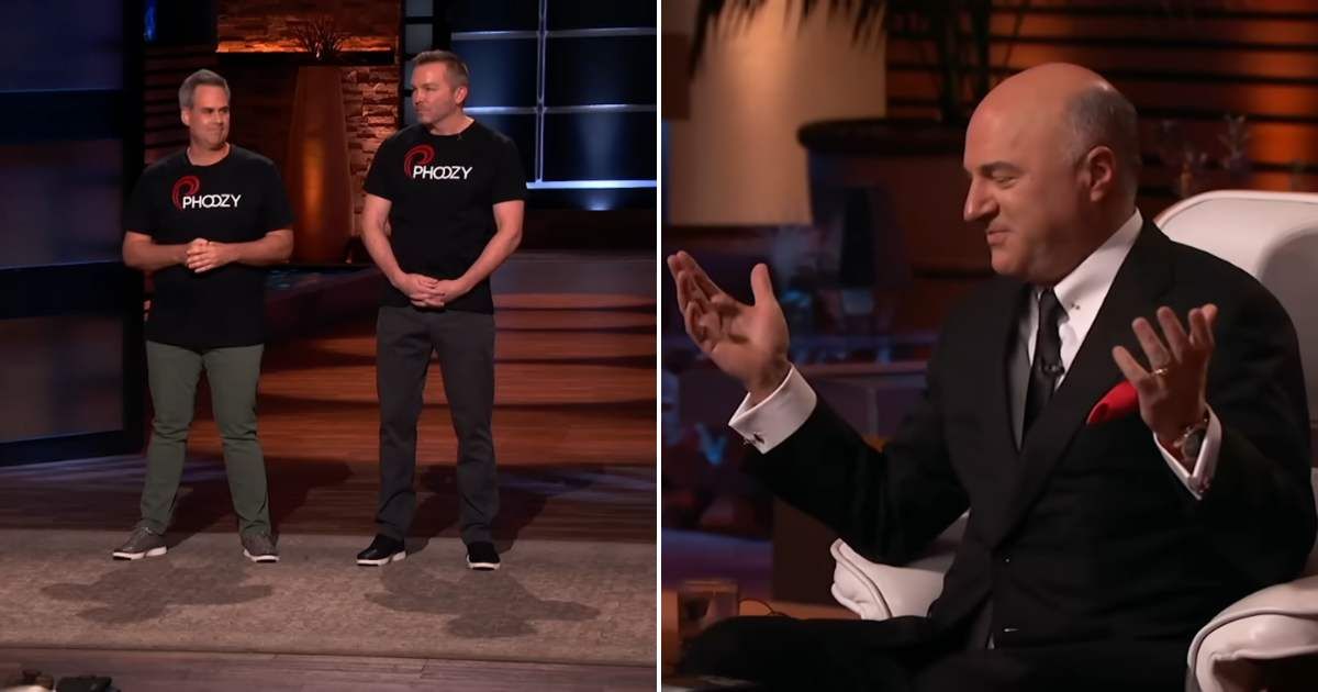 Screenshots showing the co-founders of Phoozy and Kevin O'Leary's reaction to losing the deal (Cover image source: YouTube | Sony Pictures Television)