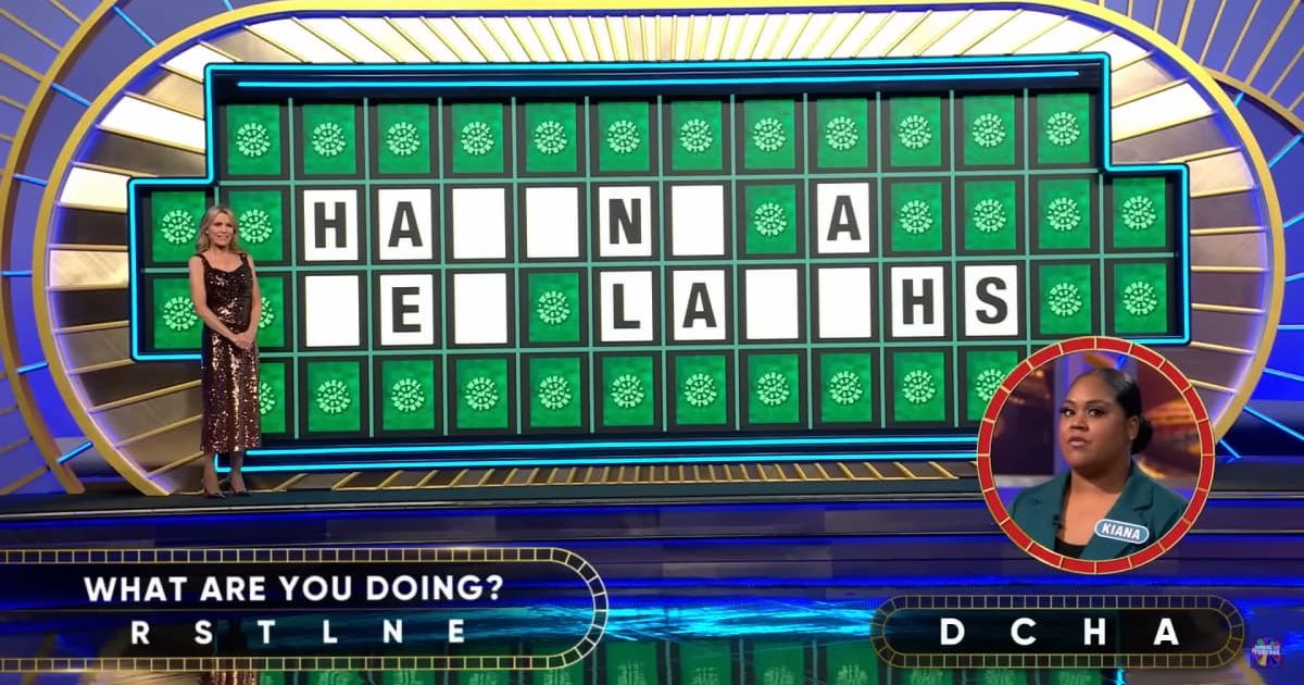 Screenshot showing Kiana attempting the Bonus Round puzzle (Cover image source: YouTube/Wheel of Fortune)