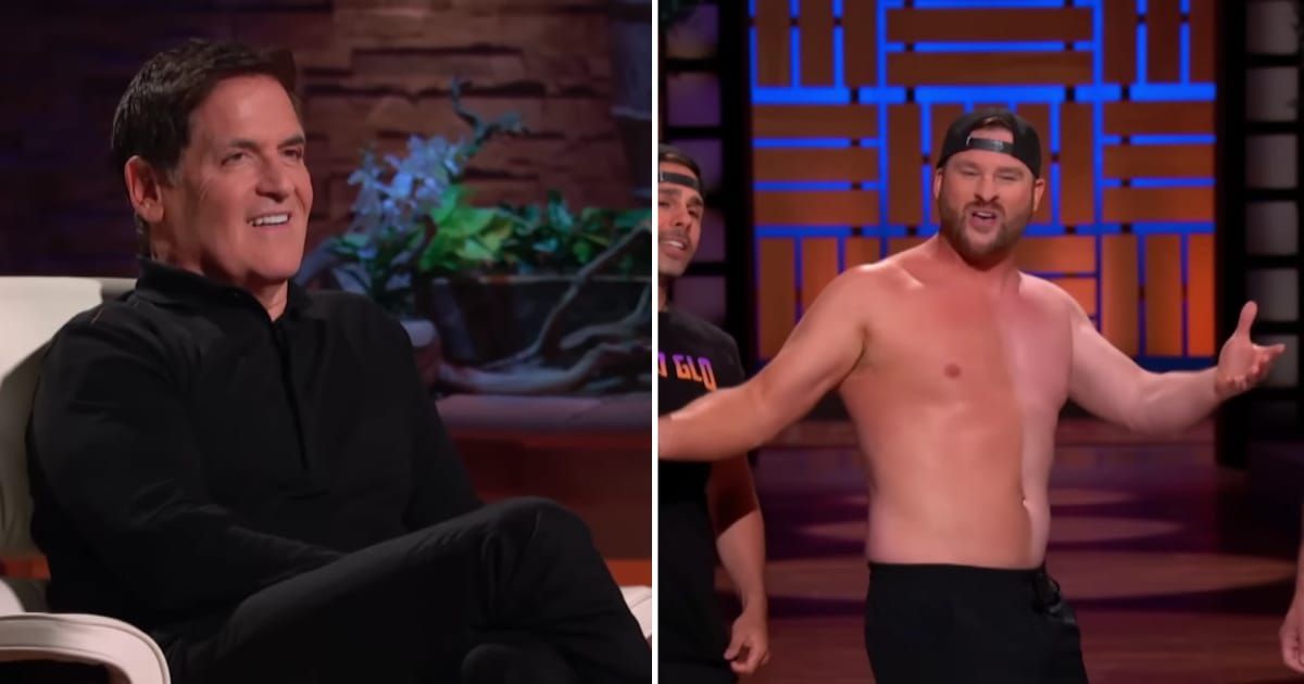 Screenshots showing Mark Cuban and the entrepreneur on "Shark Tank" (Cover image source: YouTube | Sony Pictures Television)