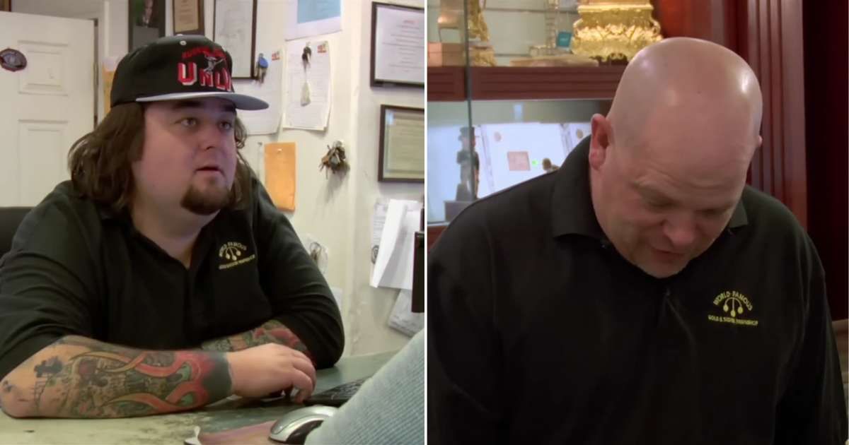 Screenshots showing Chumlee and Rick Harrison on "Pawn Stars." (Cover image source: YouTube | Pawn Stars)