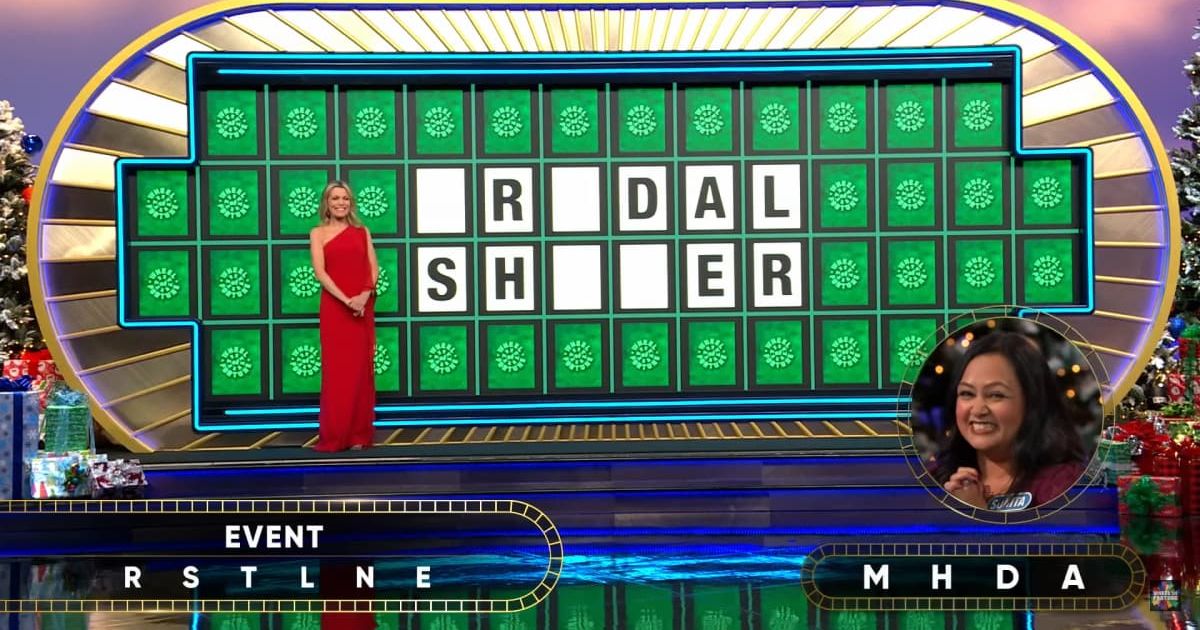 Screenshot showing Sunita Baru attempting her Bonus Round puzzle (Cover image source: YouTube/Wheel of Fortune)