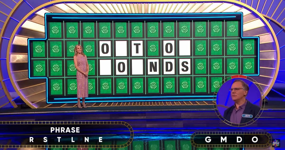 Screenshot shwoing Jeff Richardson attempting his Bonus Round puzzle (Cover image source: YouTube/Wheel of Fortune)