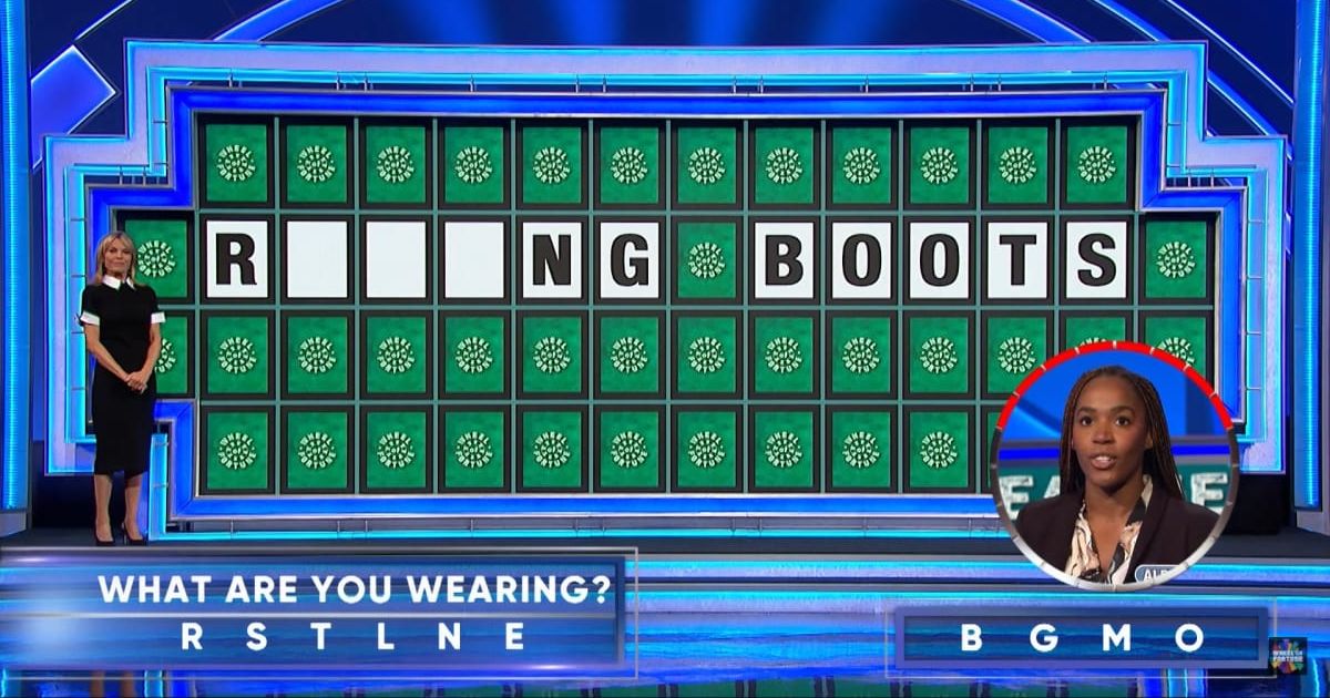 Screenshot showing Alexa Kalanz attempting her Bonus Round puzzle (Cover image source: YouTube/Wheel of Fortune)