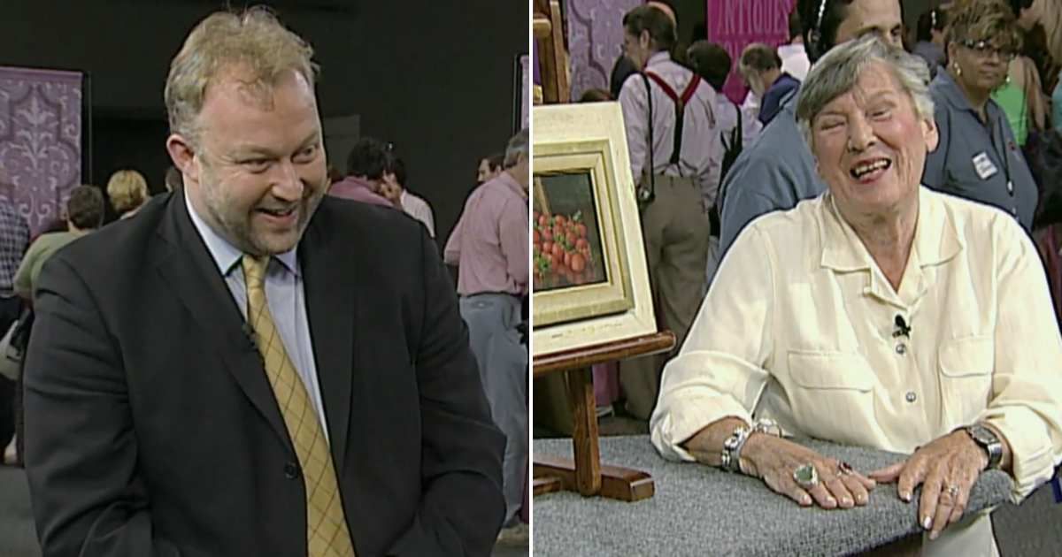 Screenshots shwoing the expert and the guest's reaction to the appraisal (Cover image source: YouTube/Antiques Roadshow PBS)