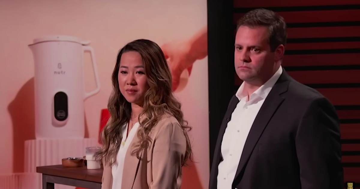 Screenshot showing the entrepreneurs on "Shark Tank" (Cover image source: YouTube | Shark Tank Global)