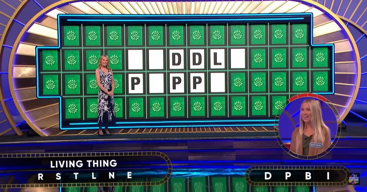 Screenshot showing Brittany Brock attempting her Bonus Round puzzle (Cover image source: YouTube/Wheel of Fortune)