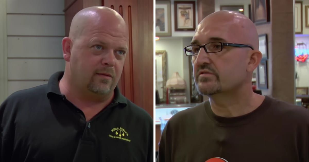Screenshots showing Rick Harrison and the guest on "Pawn Stars." (Cover Image Source: YouTube | Pawn Stars)