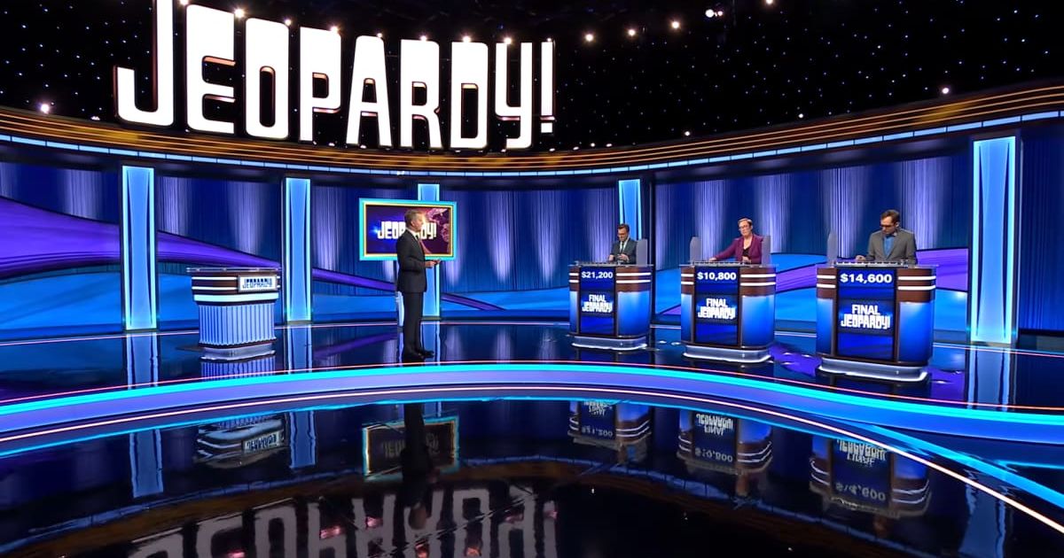 Screenshot of the set from an episode of "Jeopardy!" (Cover Image Source: YouTube | Jeopardy)