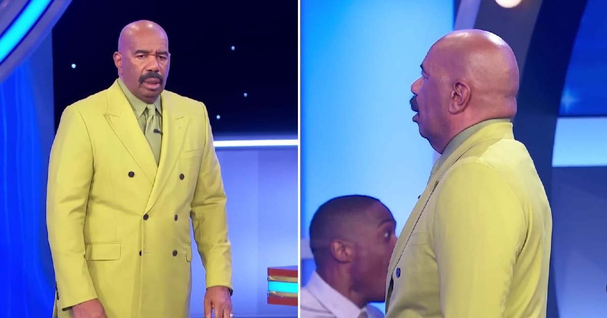 Screenshots showing Steve Harvey on "Family Feud" (Cover Image Source: YouTube | Family Feud)