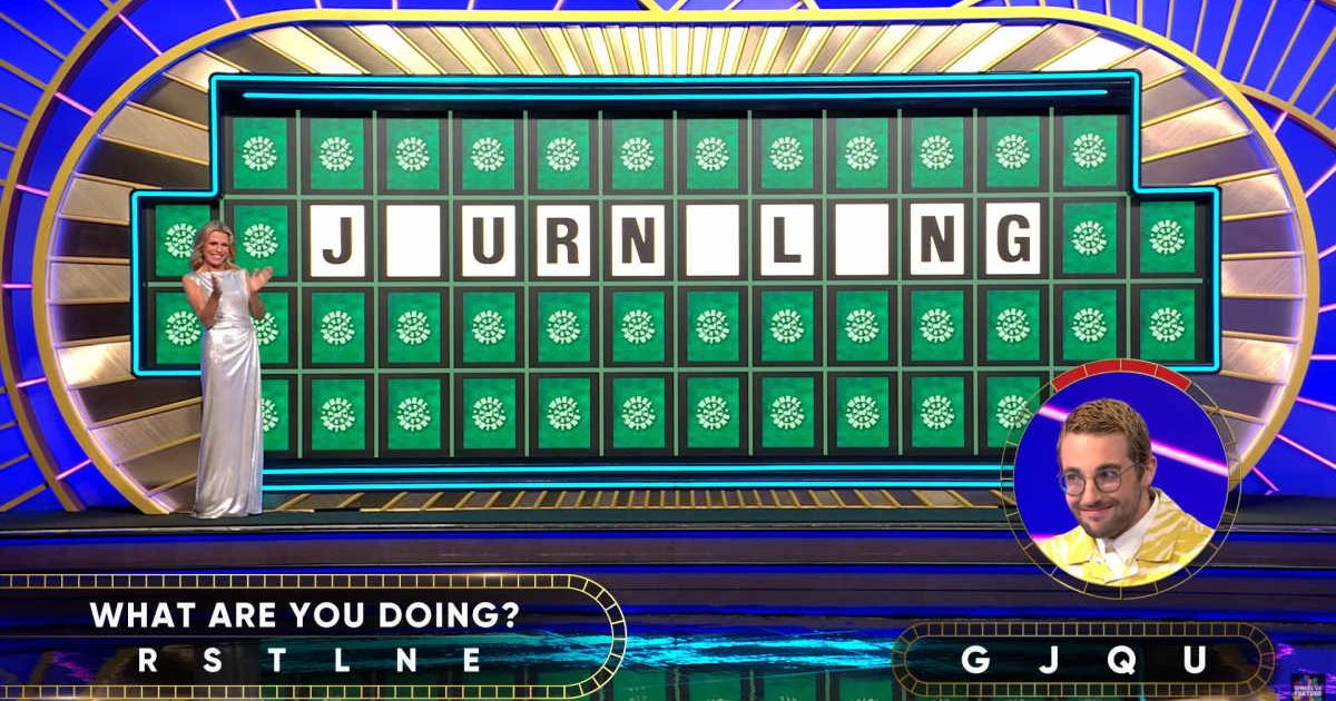 Screenshot showing the contestant Gabriel Berkowitz attempting his Bonus Round puzzle (Cover image source: YouTube/Wheel Of Fortune)