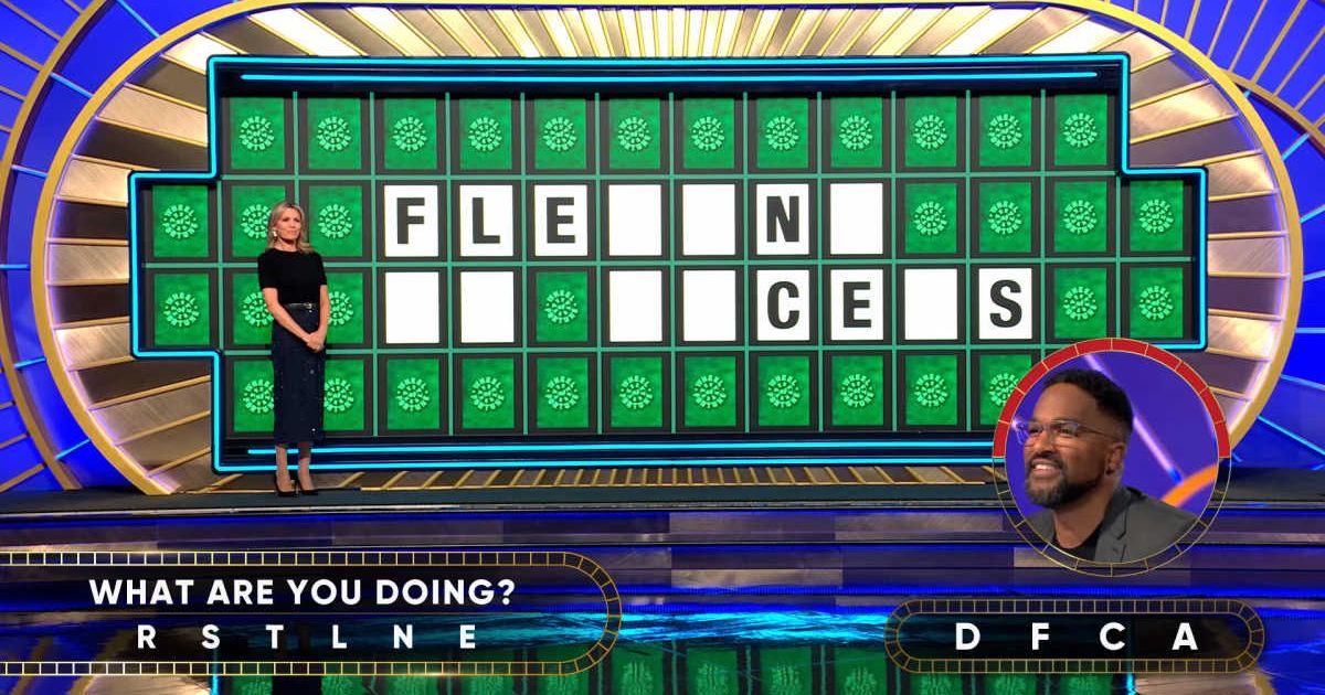 Screenshot showing Ryan Richmond attempting his Bonus Round puzzle (Cover image source: YouTube/Wheel Of Fortune)
