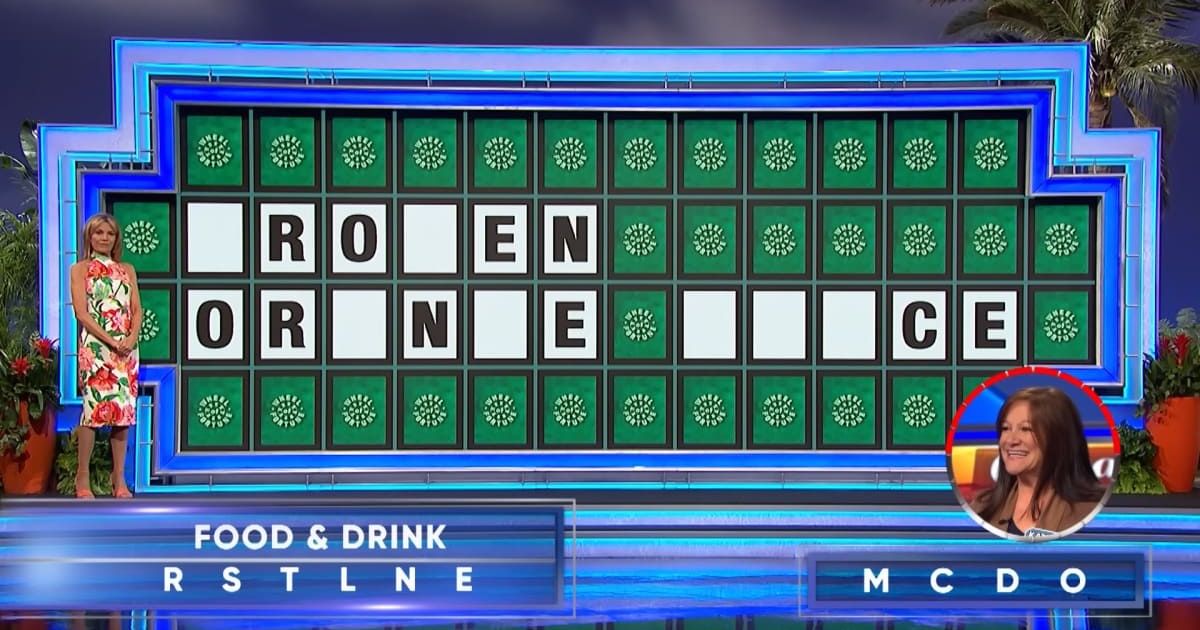 Screenshot showing Kathryn McWhorter attempting her Bonus Round puzzle (Cover image source: YouTube/Wheel Of Fortune)