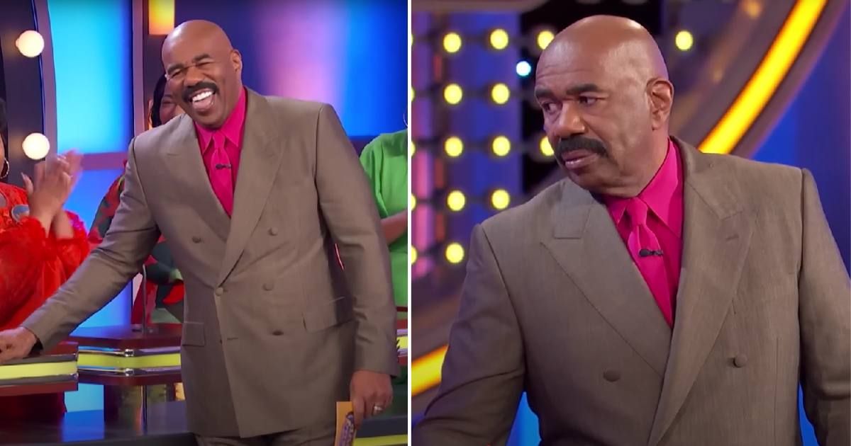 Screenshots showing Steve Harvey on "Family Feud" (Cover Image Source: YouTube | Family Feud)
