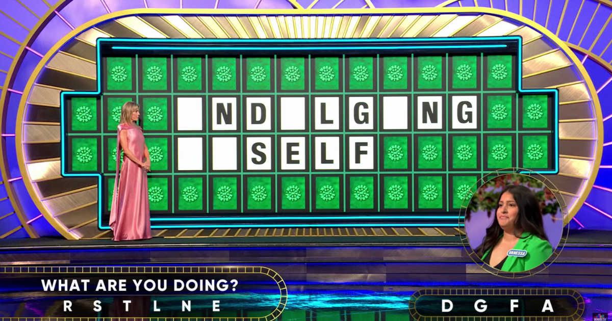 Screenshot showing the contestant trying to solve the puzzle (Cover image source: YouTube | Wheel of Fortune)