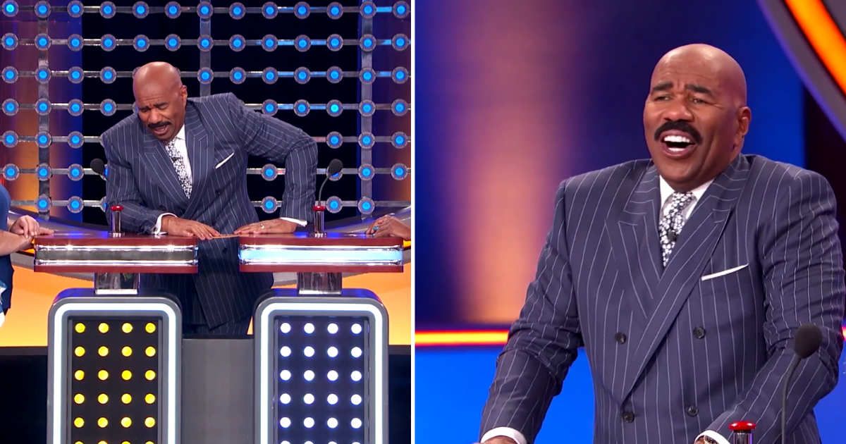 Screenshots showing Steve Harvey on "Family Feud" (Cover Image Source: YouTube | Family Feud)