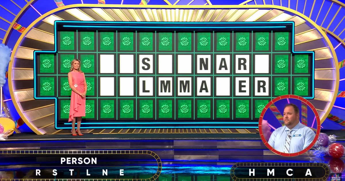 Screenshot showing Rob Schwandt attempting his Bonus Round piuzzle (Cover image source: YouTube/Wheel Of Fortune)