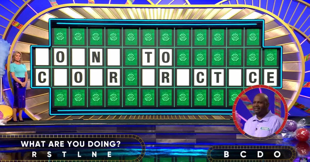 Screenshot showing Titus Stevens attempting his Bonus Round puzzle (Cover image source: YouTube/Wheel of Fortune)