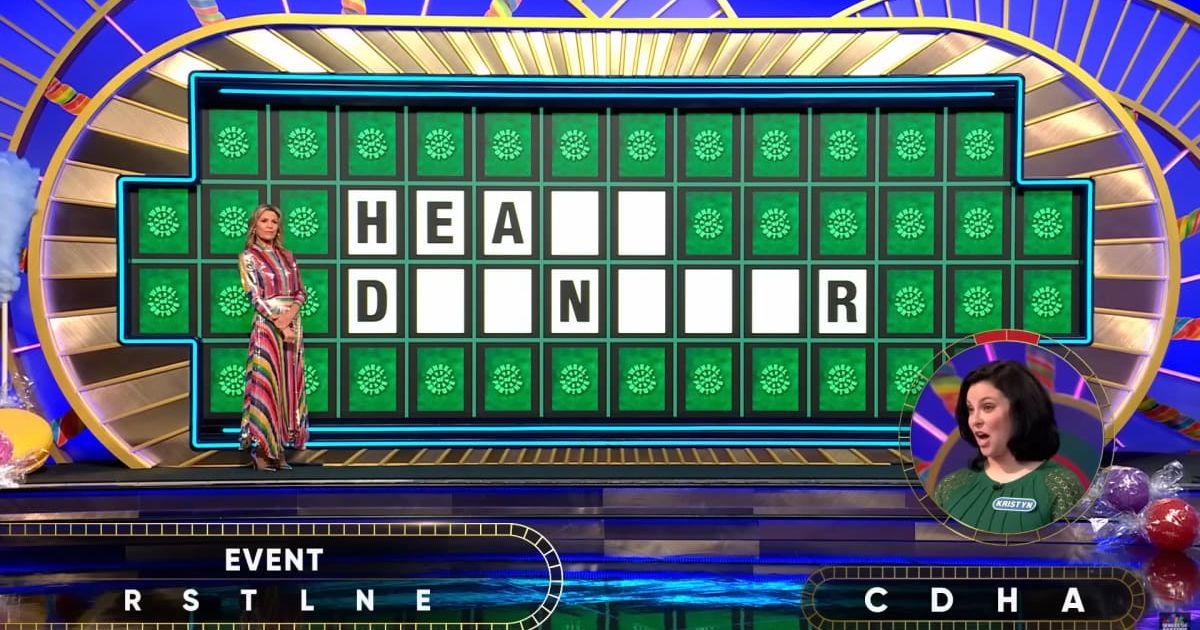 Screenshot showing Kristyn Lyerly attempting her Bonus Round puzzle (Cover image source: YouTube/Wheel Of Fortune)