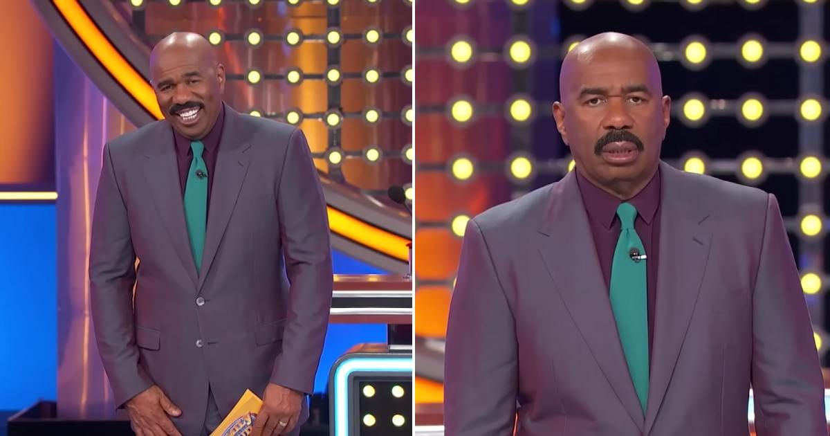 Screenshots showing Steve Harvey on "Family Feud." (Cover Image Source: YouTube | Family Feud)