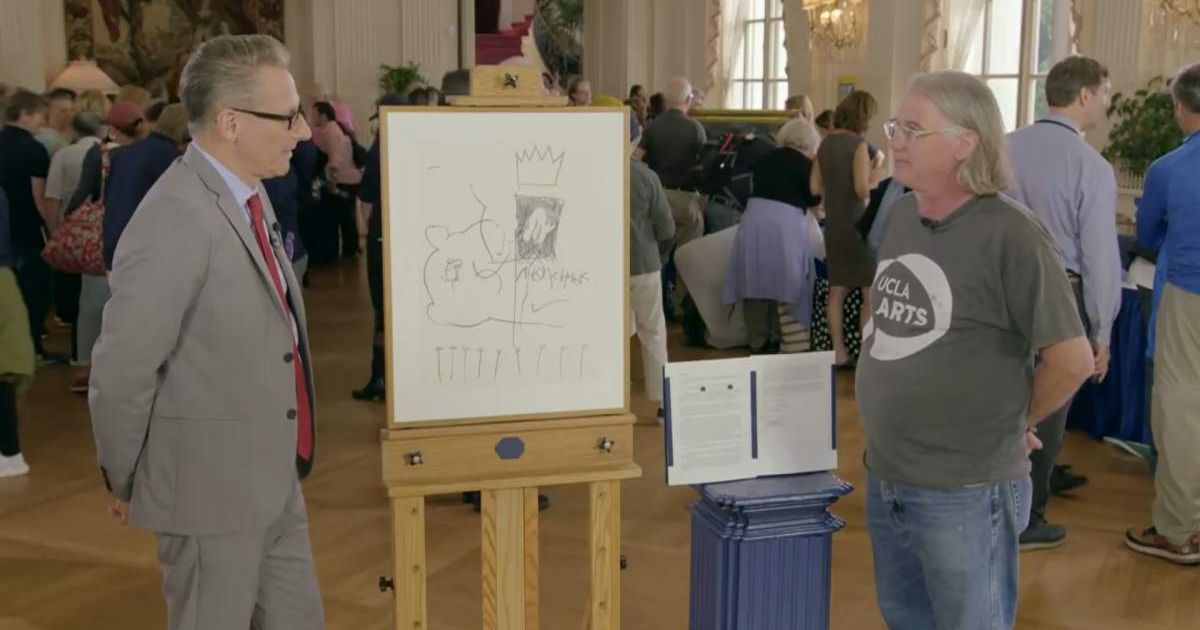 Screenshot showing the expert, the artwork, and the guest on the show (Cover image source: YouTube/Antiques Roadshow PBS)