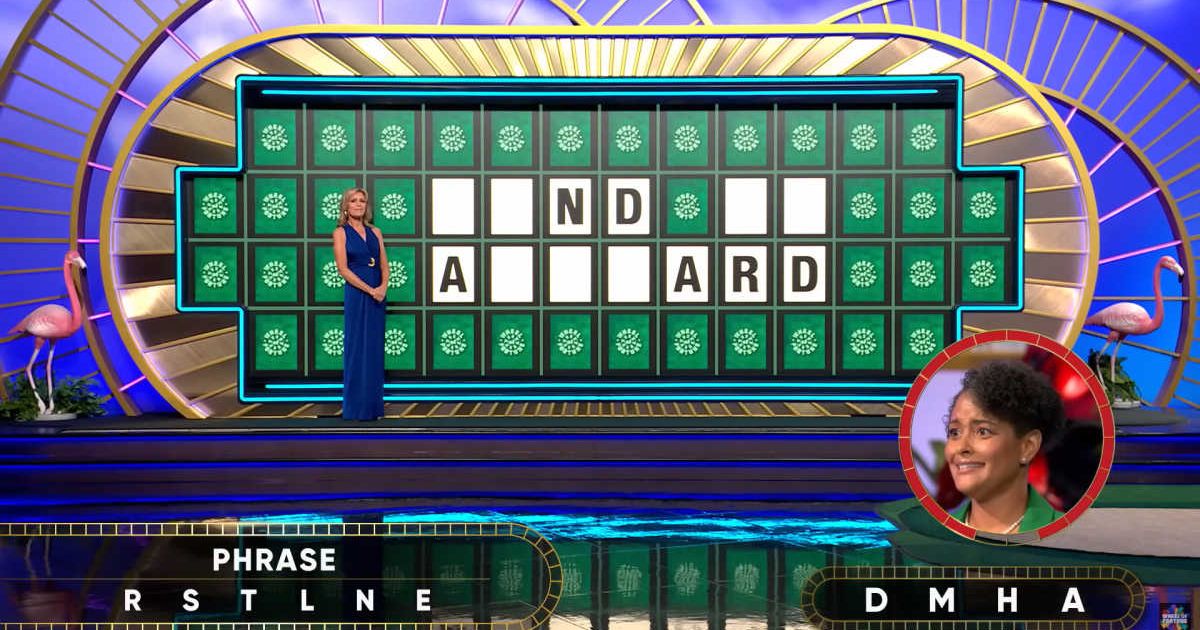 Screenshot showing the contestant attempting her Bonus Round Puzzle (Cover image source: YouTube/Wheel Of Fortune)