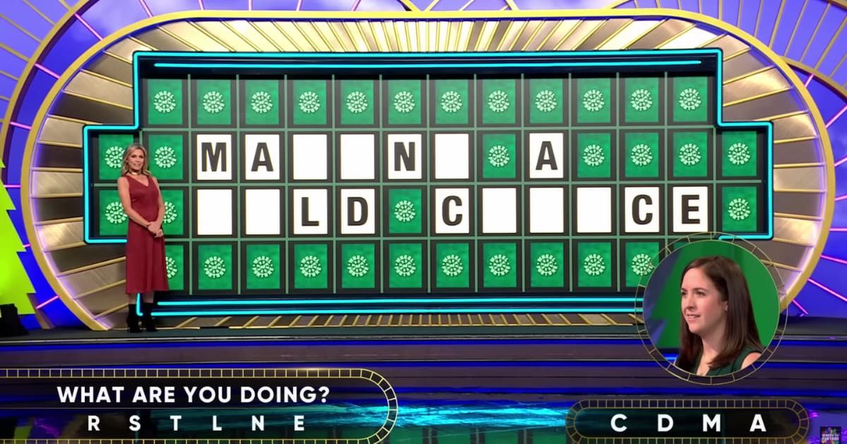 Screenshot showing the contestant trying to solve the puzzle on "Wheel of Fortune." (Cover Image Source: YouTube | Wheel of Fortune)
