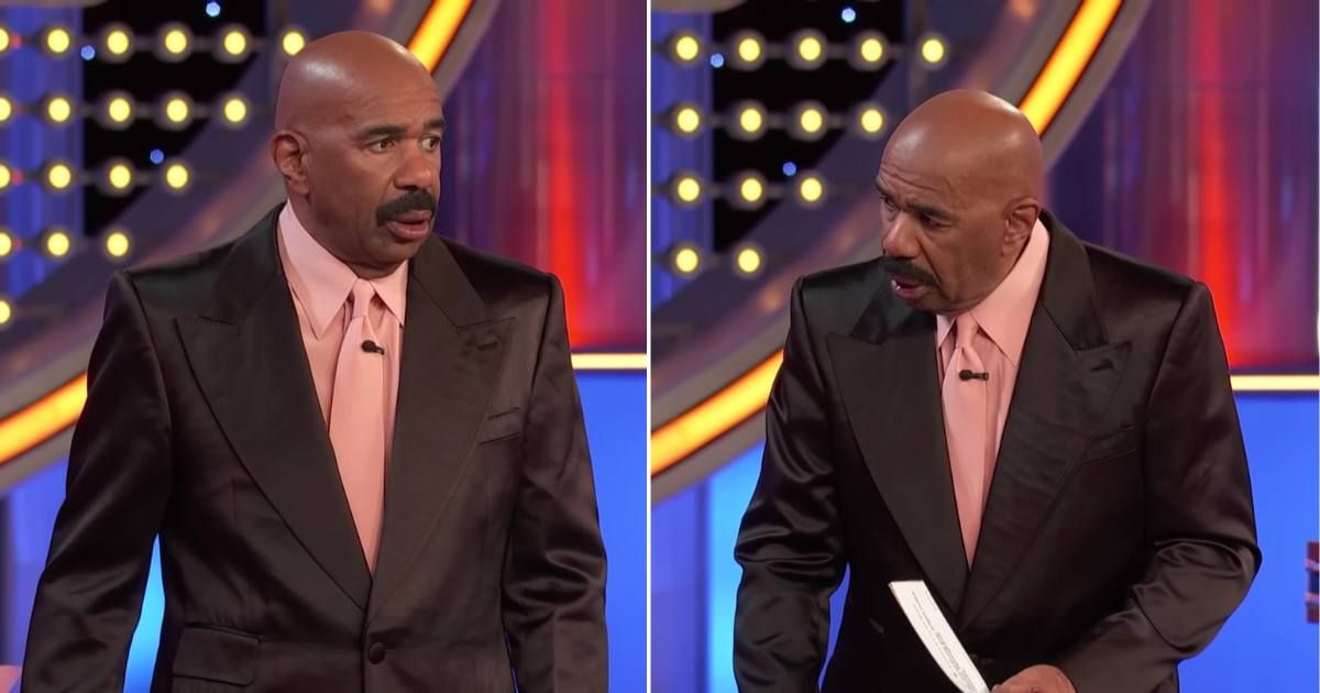 Screenshots showing Steve Harvey on "Family Feud." (Cover Image Source: YouTube | Family Feud)
