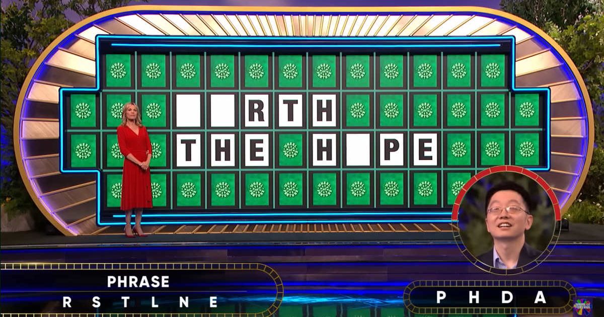 Screenshot showing the Bonus Round puzzle for James Sun (Cover image source: YouTube/Wheel of Fortune)