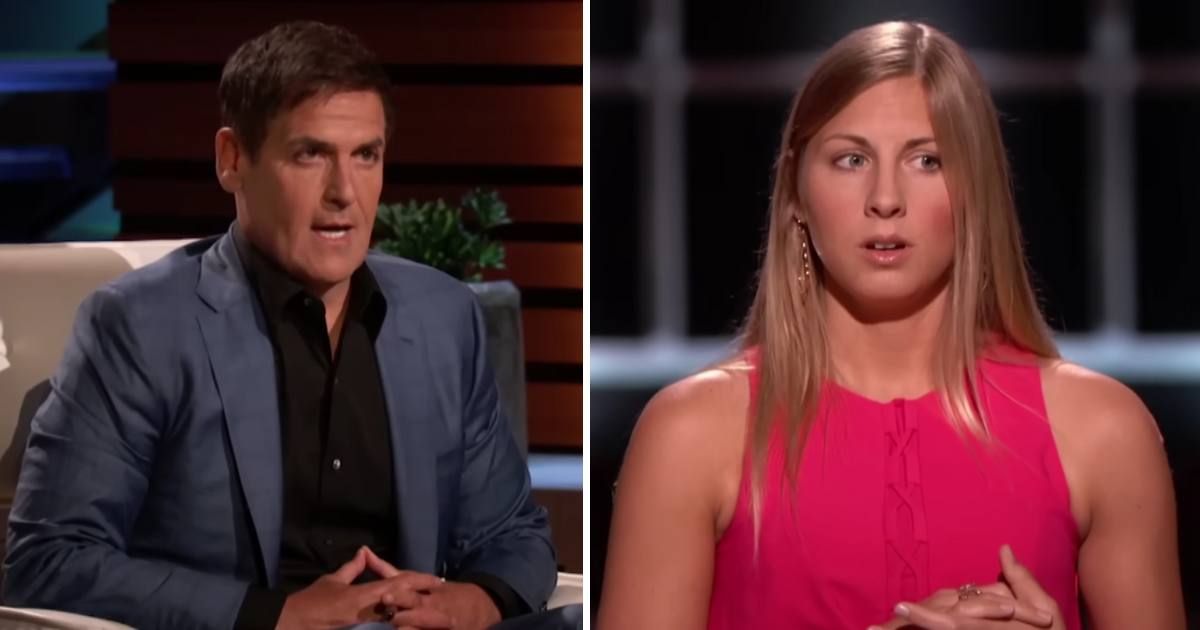 Screenshots showing Mark Cuban (L) and the entrepreneur on "Shark Tank." (Cover image source: YouTube | Shark Tank Global)