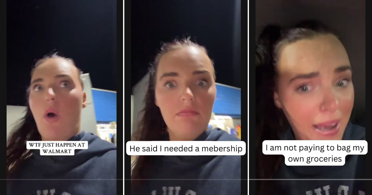 Screenshots from the Walmart customer's video (Cover image source: TikTok/@themadivlog)