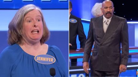 'Family Feud' player scares Steve Harvey by yelling out her answer that he didn't even understand