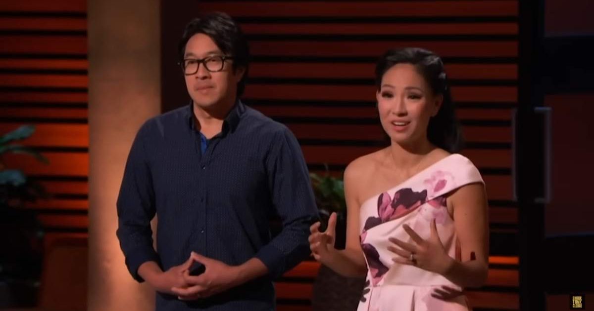 Screenshot showing the co-founders of Baubles + Soles making their pitch (Cover image source: YouTube/Shark Tank Global)