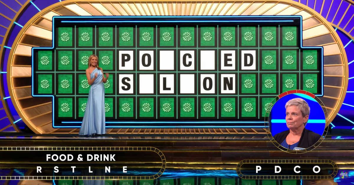 Screenshot showing the contestant Melissa Brickey attempting her Bonus Round puzzle (Cover image source: YouTube/Wheel of Fortune)