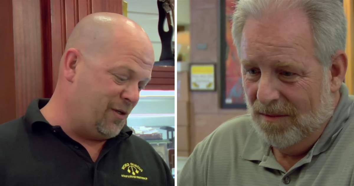 Screenshots showing Rick Harrison and the guest on "Pawn Stars" (Cover image source: YouTube | Pawn Stars)