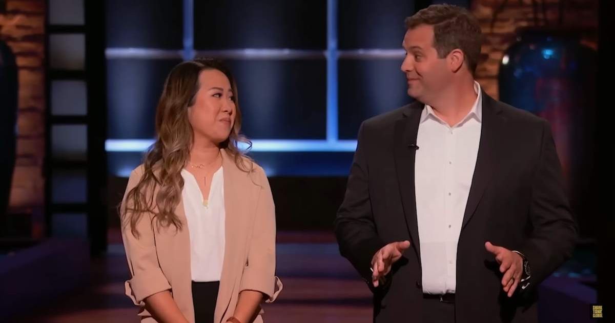 Screenshot showing the co-founders of Nutr on Shark Tank (Cover image source: YouTube/Shark Tank Global)