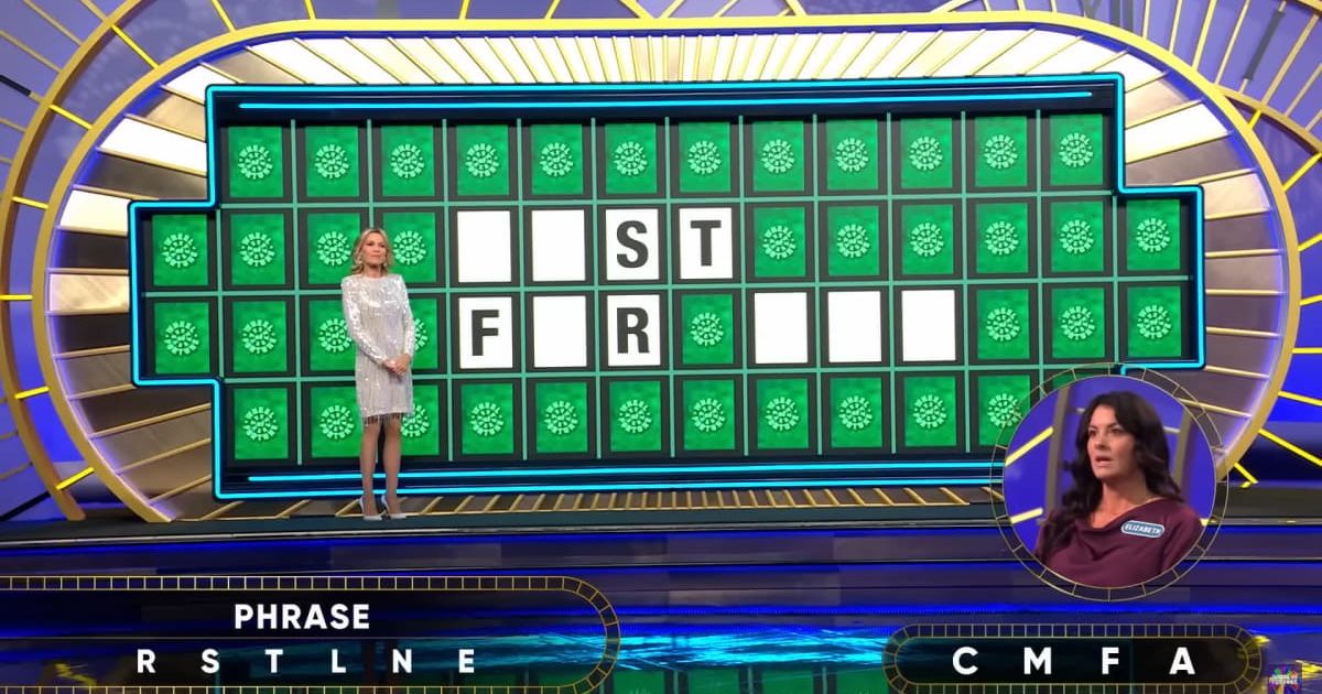Screenshot showing Elizabeth Caprini attempting her Bonus Round puzzle (Cover image source: YouTube/Wheel of Fortune)
