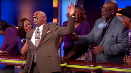 'Family Feud' host Steve Harvey nearly falls down after hearing contestant's wild 'dead body' answer