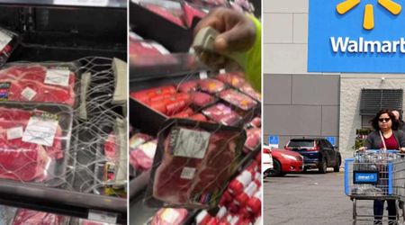 Walmart shoppers in disbelief after seeing meat kept inside wire cages in bizarre anti-theft move