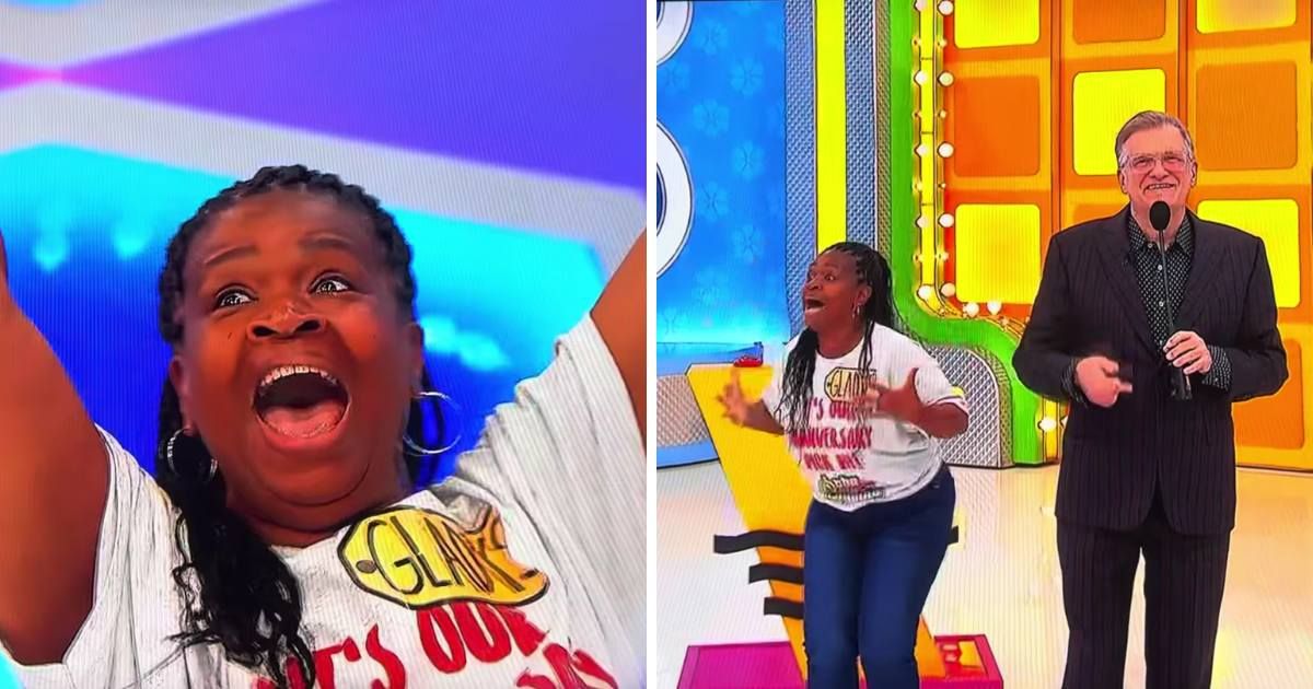 Screenshots showing the contestant and Drew Carey on "The Price is Right" (Cover image source: YouTube | Triniswagg92 Beastmode)