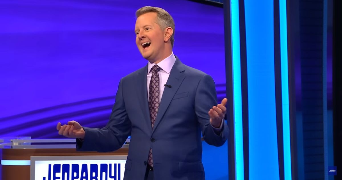 Screenshot showing Ken Jennings' reaction after making the joke (Cover image source: YouTube/Jeopardy!)