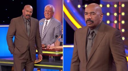 'Family Feud' host Steve Harvey couldn't believe what this contestant would do to fend off a bear
