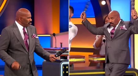 'Family Feud' host Steve Harvey showed off his moves when contestants played music onstage