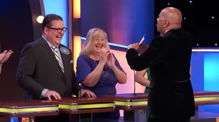 'Family Feud' host Steve Harvey shakes a leg with contestant after hearing his wild answer