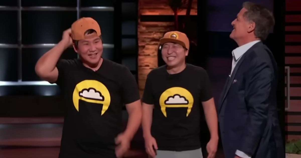 Mark Cuban with the founders (Cover image source: YouTube | Shark Tank)