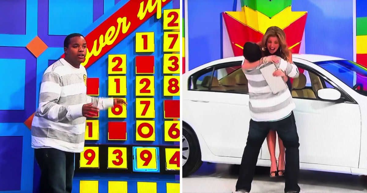 Screenshots showing the contestant and Amber Lancaster on "The Price is Right." (Cover Image Source: YouTube | Triniswagg92 Beastmode)