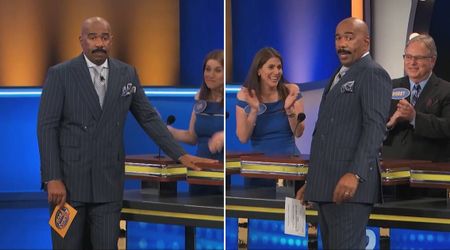 'Family Feud' host Steve Harvey baffled by suggestive answer coming from elderly player