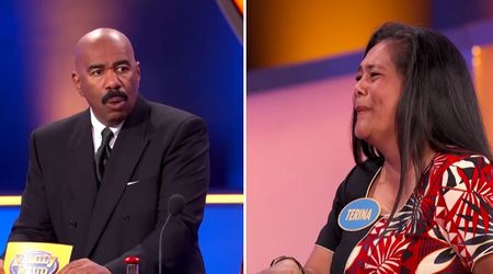'Family Feud' contestant scares Steve Harvey with her dark response about her husband